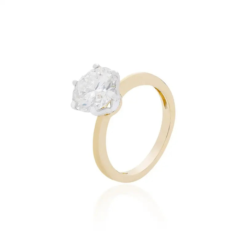 Anel Solitário 9.5mm | Moissanite