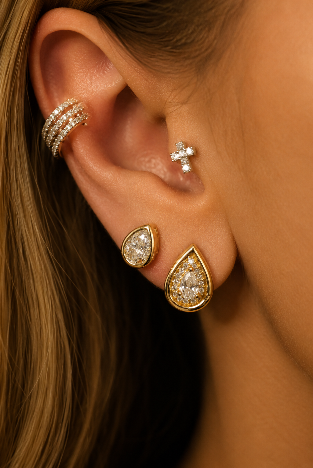Brinco Windsor Tear — Moissanite