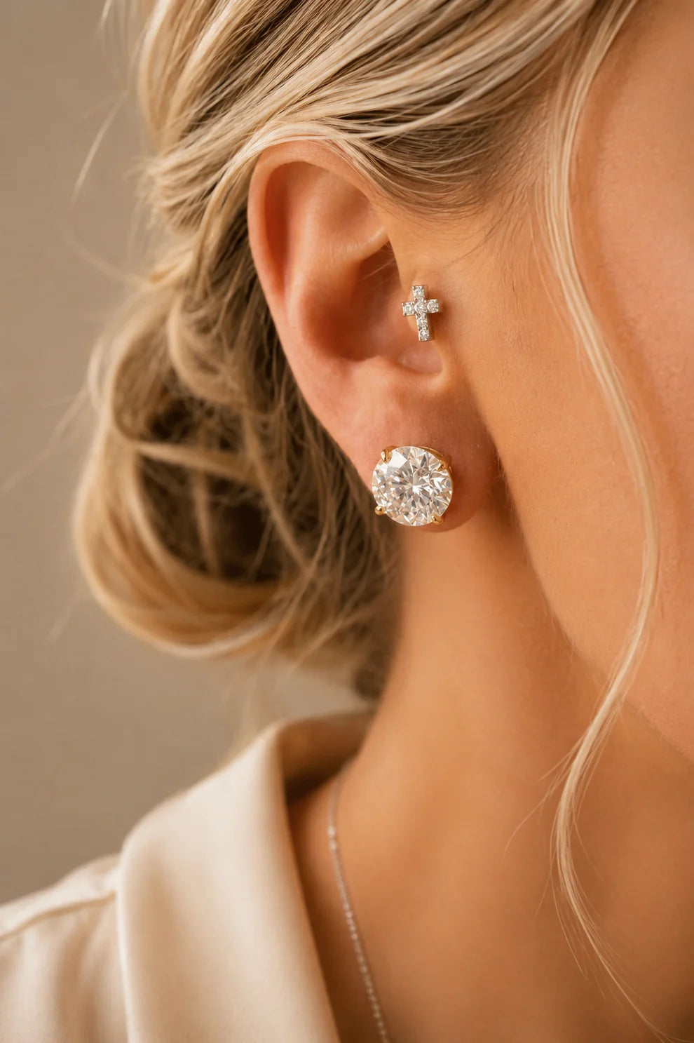 Brinco Ponto de Luz 11mm | Moissanite