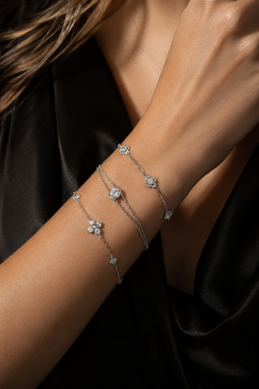 Pulseira Blossom - Moissanite