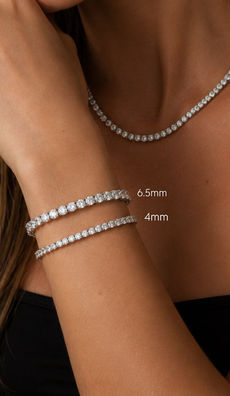 Pulseira Riviera 5mm - Moissanite