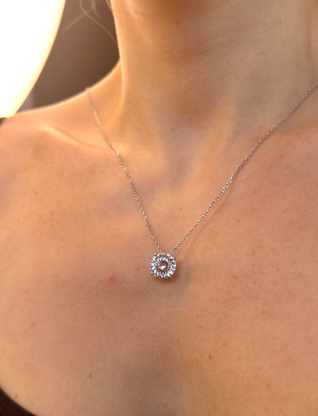 Colar Ponto de Luz 11mm | Moissanite