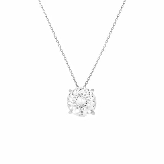 Colar Ponto de Luz 10mm |  Moissanite -  Lapidação Portuguesa