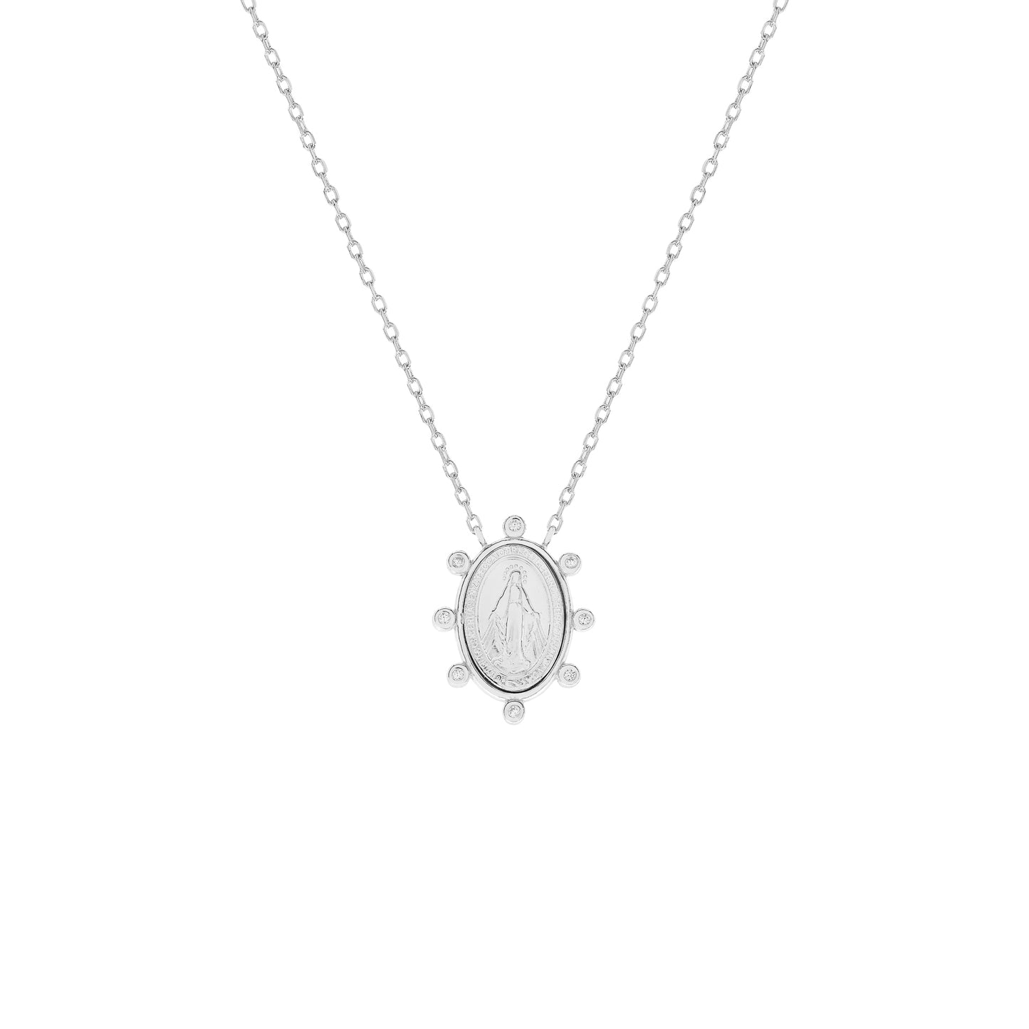Colar Medalha Milagrosa | Moissanite