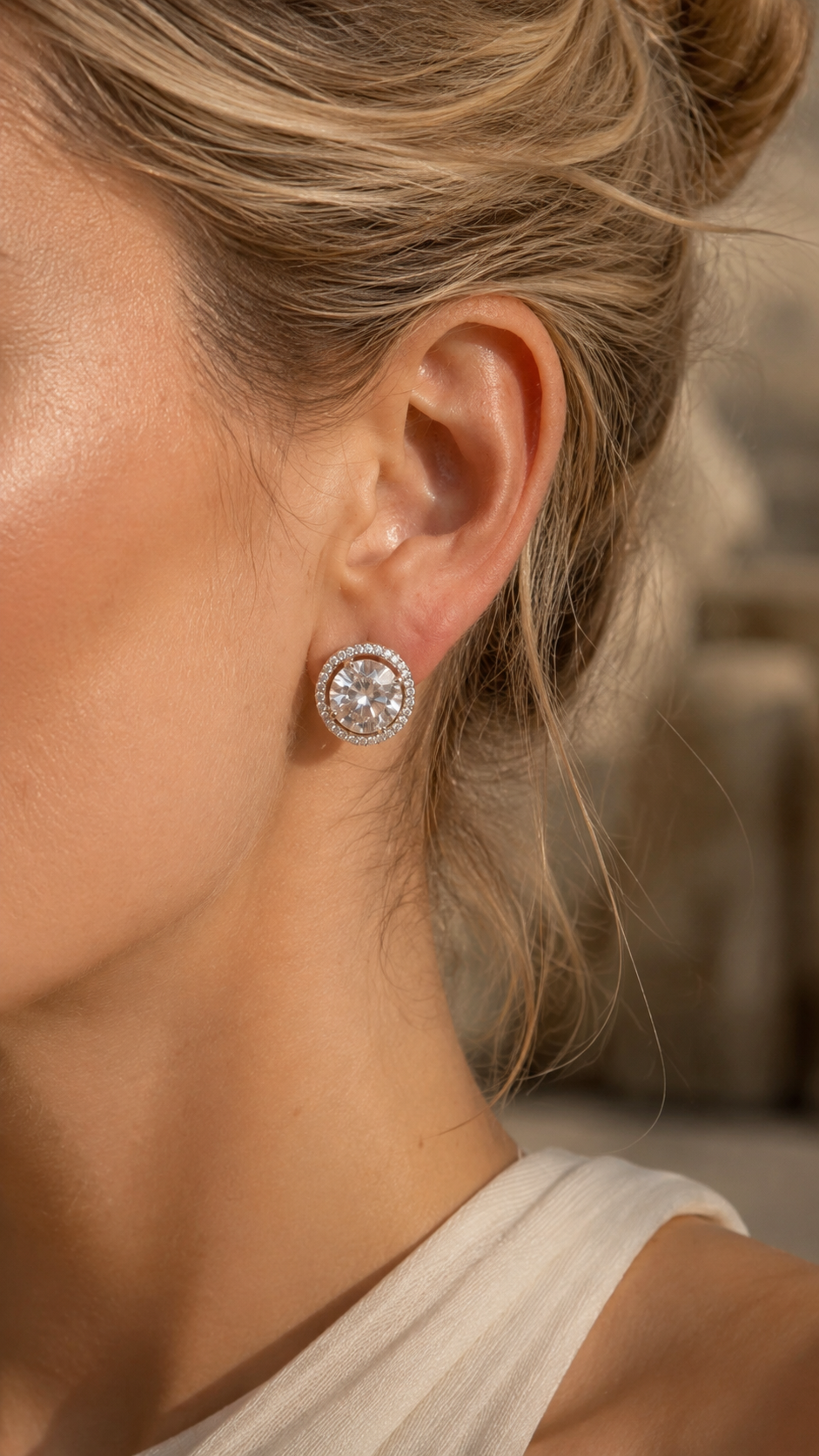 Brinco Eclat Ponto de Luz 15mm | Moissanite