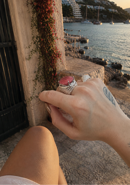 Anel Sorrento | Coral Natural