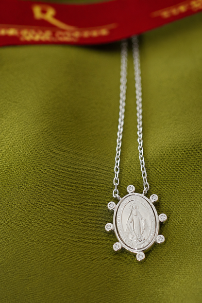 Colar Medalha Milagrosa | Moissanite