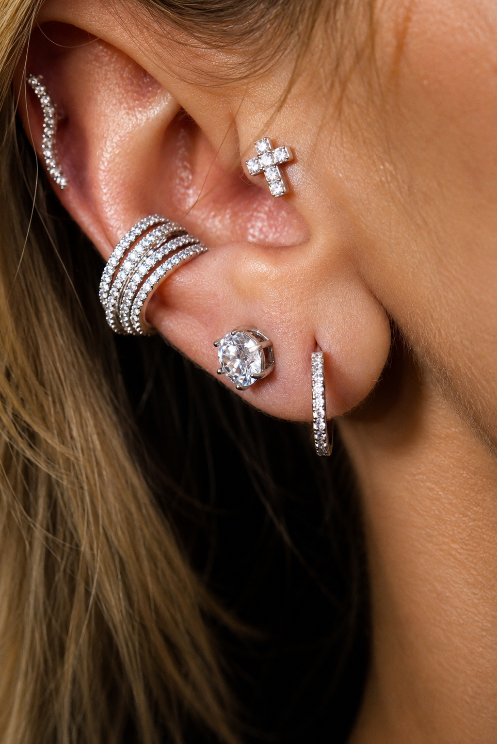 Piercing Éclat — Moissanite