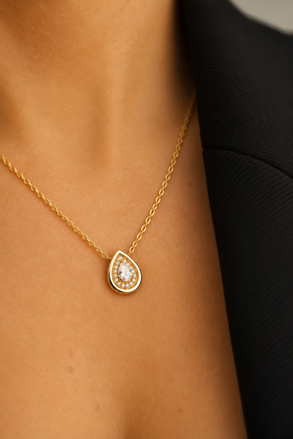 Colar Victoria Moissanite — Ouro Vermeil 18K