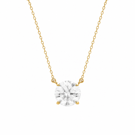 Colar Ponto de Luz 11mm - Ouro 18k | Moissanite