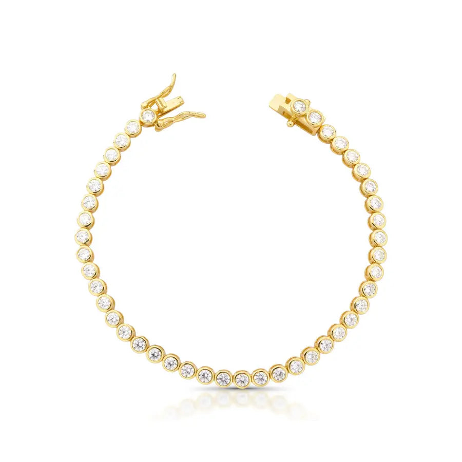 Pulseira Riviera Éclat 2mm - Moissanite