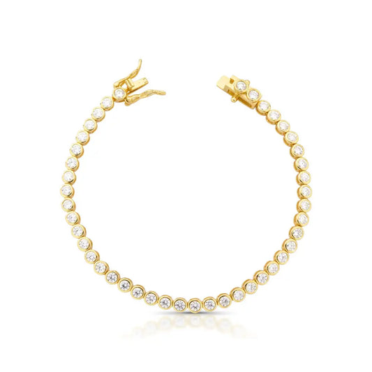 Pulseira Riviera Éclat 2mm - Moissanite