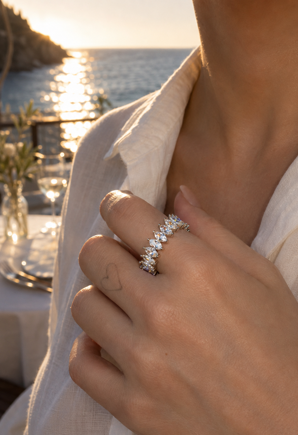 Anel Navete | Moissanite
