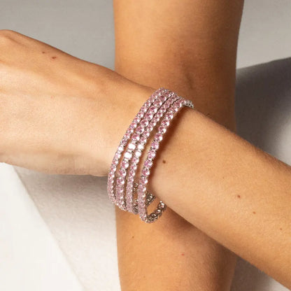 Pulseira Riviera Kunzita Inspired — 3mm | Lumina