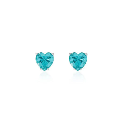 Brinco Azura 8x8mm Turmalina Paraíba Insp.