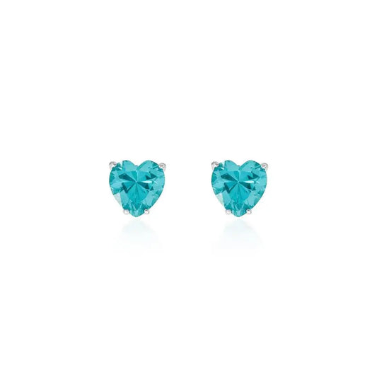 Brinco Azura 8x8mm Turmalina Paraíba Insp.