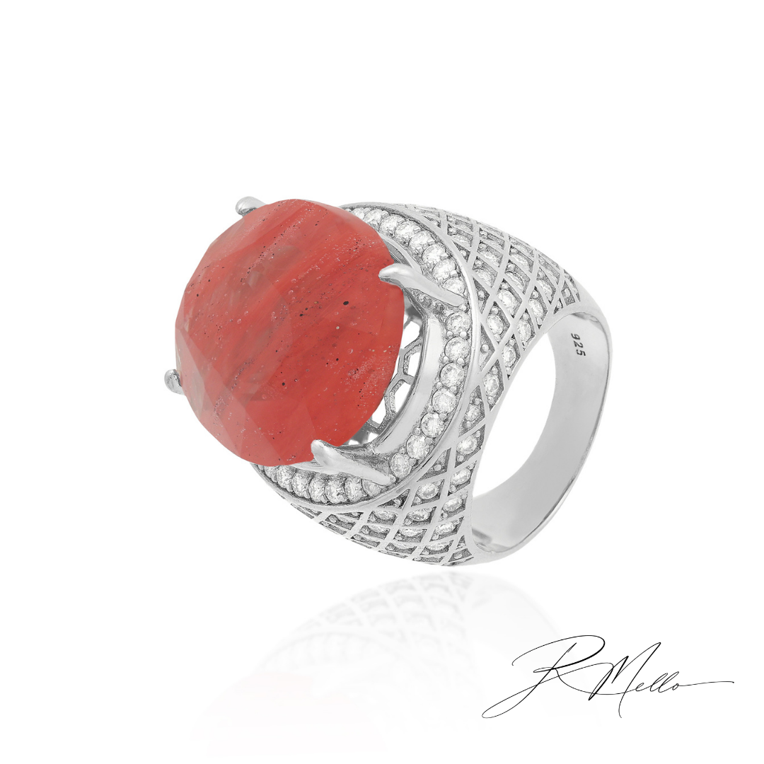Anel Sorrento | Coral Natural