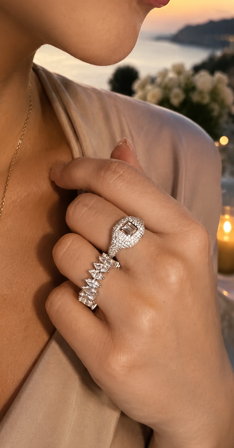 Anel Navete | Moissanite