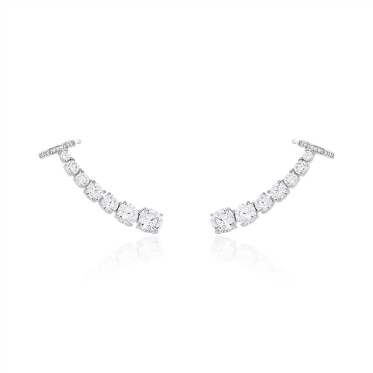 Brinco Ear Cuff Cascata | Prata & Ouro
