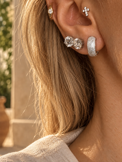 Argola Aura | Moissanite