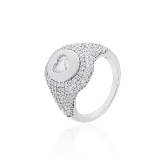 Anel Belgravia Heart - Moissanite