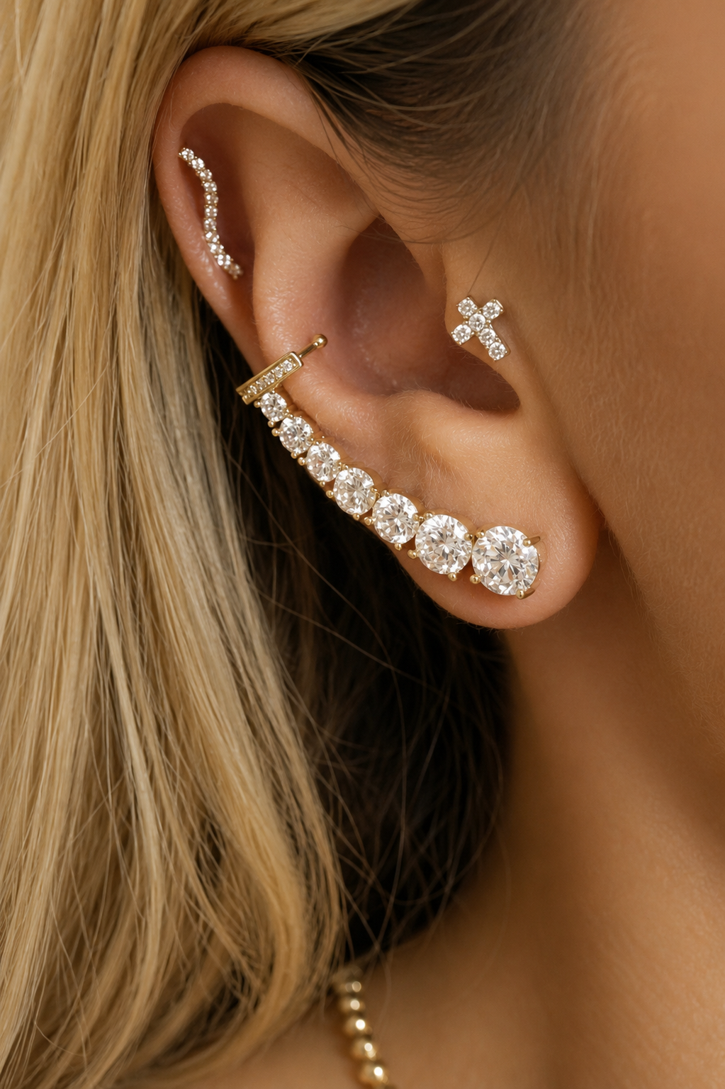 Berinck Ear Cuff Cascata | Prata & Ouro