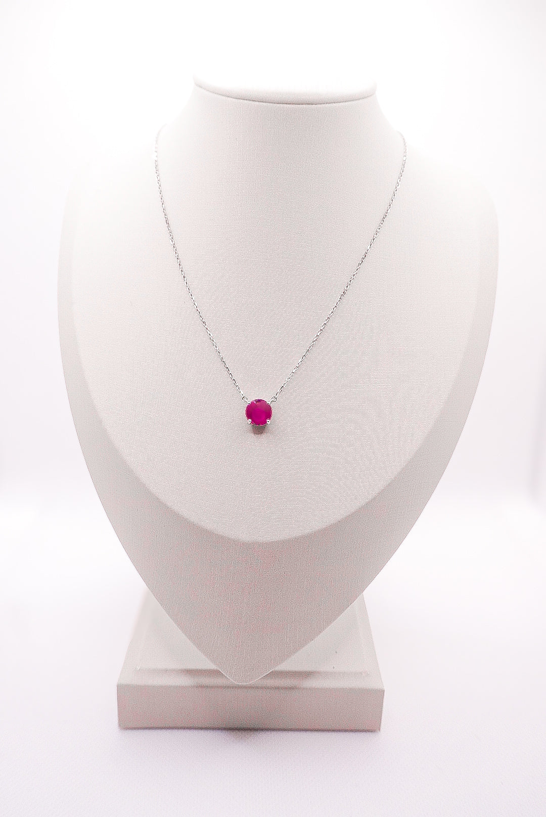 Colar Chelsea 8mm Safira Rosa | Lab Grown