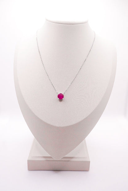 Colar Chelsea 8mm Safira Rosa | Lab Grown