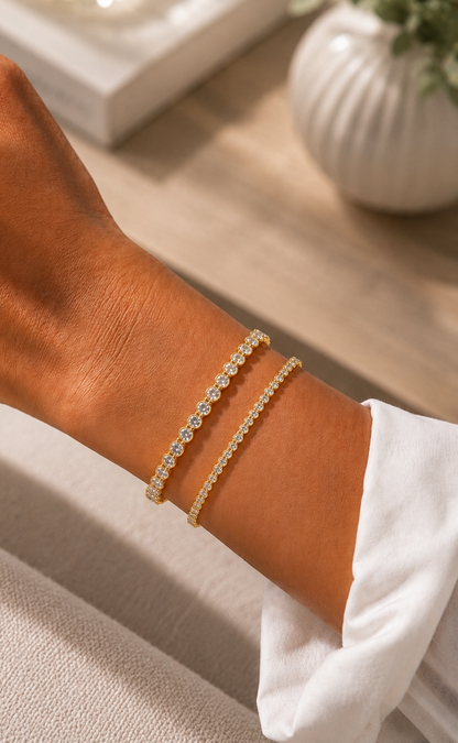 Pulseira Riviera Éclat 4mm - Moissanite