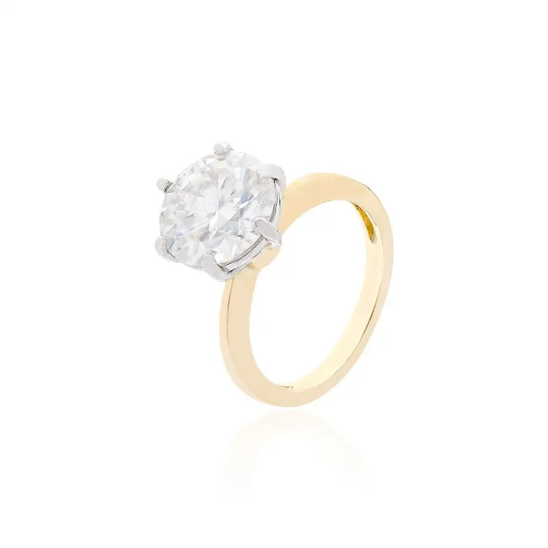 Anel Solitário 11mm | Moissanite