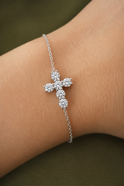 Pulseira Cross | Moissanite
