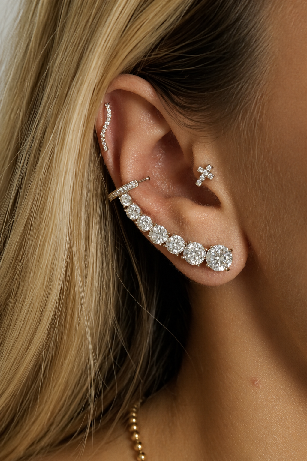 Berinck Ear Cuff Cascata | Prata & Ouro