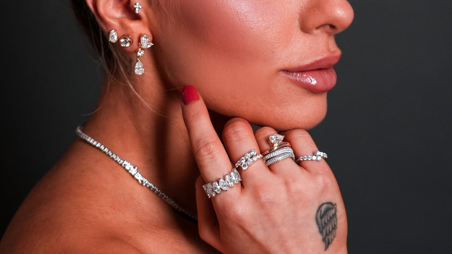 Windsor Cascade Moissanite Ring