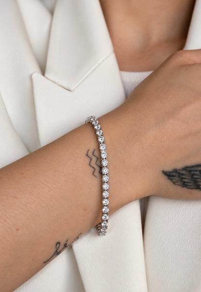 Pulseira Riviera 3mm | Moissanite