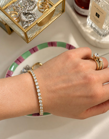 Pulseira Riviera 3mm | Moissanite