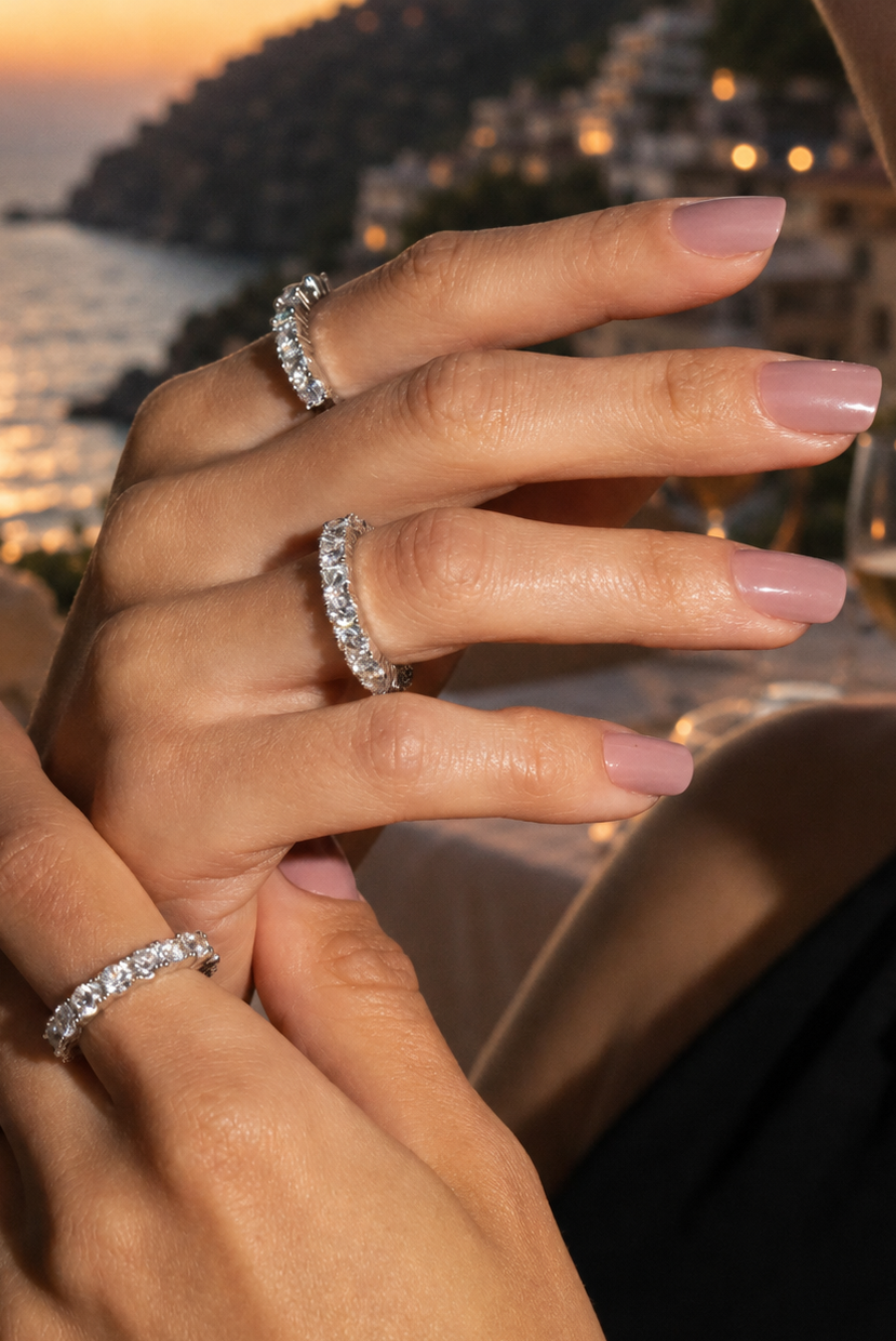 Anel Riviera – 4mm | Moissanite