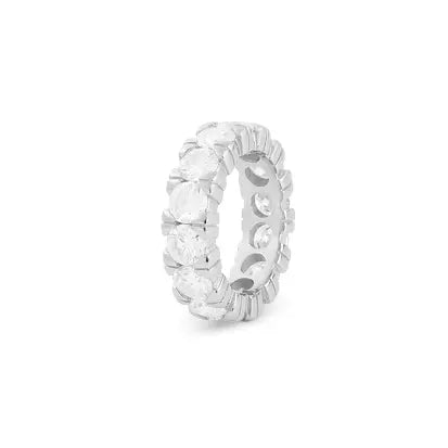 Anel Riviera Russa 5mm | Moissanite