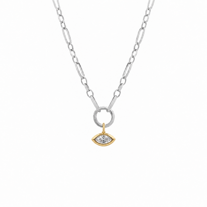 Colar Elos Grummet Navete | Moissanite
