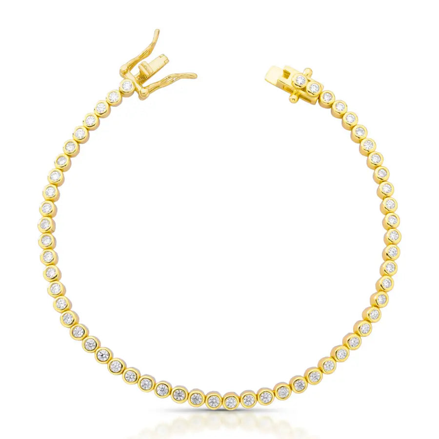 Pulseira Riviera Éclat 3mm - Moissanite