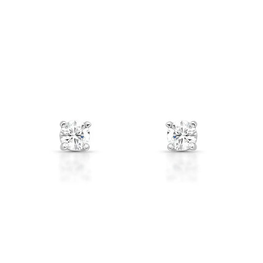 Brinco Majesty Ponto de Luz 5mm -  Moissanite | Lapidação Clássica