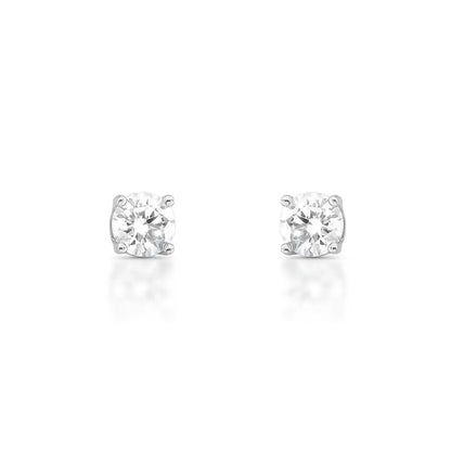 Brinco Majesty Ponto de Luz 6.5mm -  Moissanite |  Lapidação Clássica