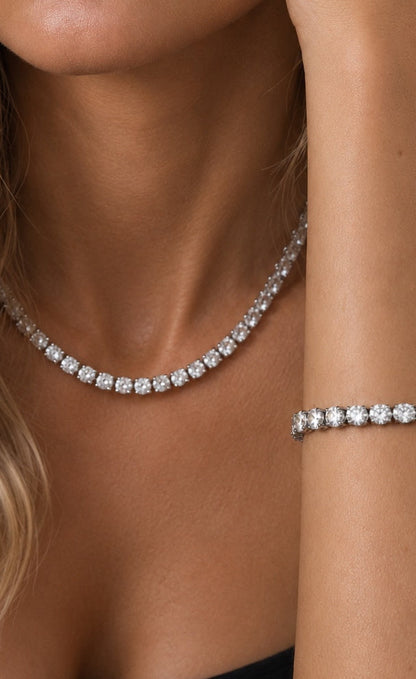 Pulseira Riviera 5mm - Moissanite