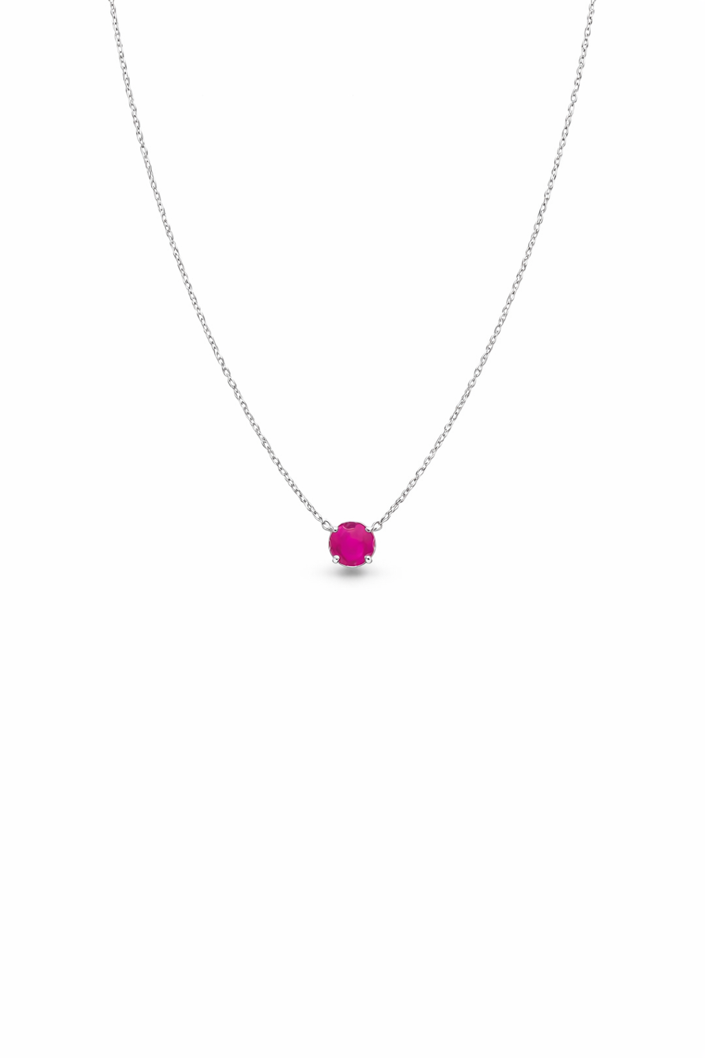 Colar Chelsea 8mm Safira Rosa | Lab Grown