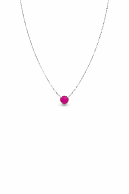 Colar Chelsea 8mm Safira Rosa | Lab Grown