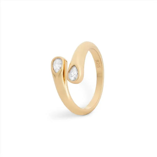 Anel Lily - Moissanite | 18k Gold Vermeil