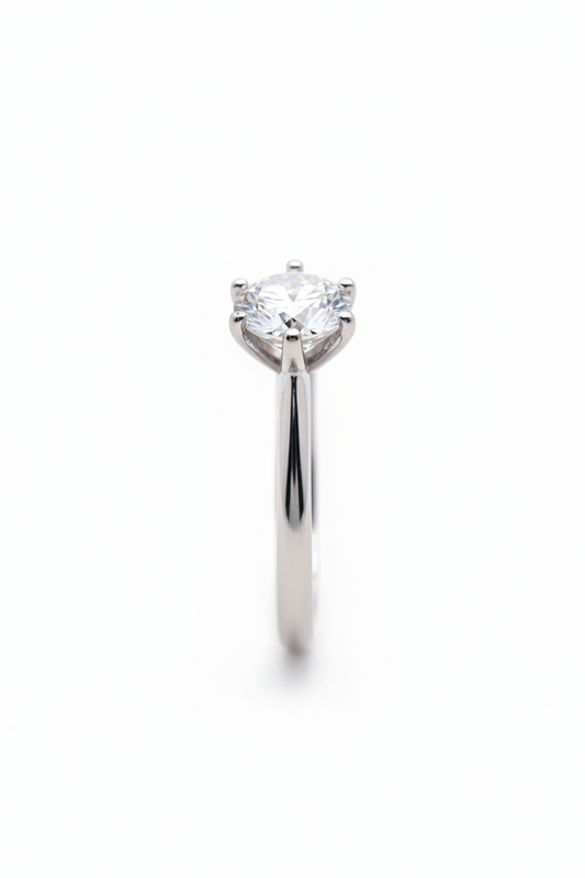 Anel Solitário 8mm - Moissanite