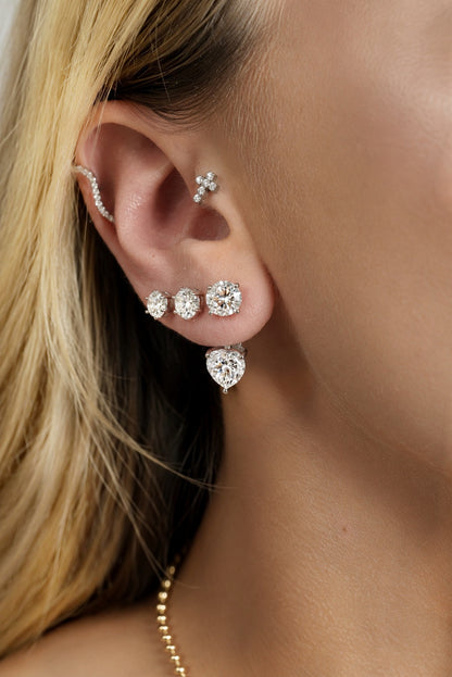 Brinco Heart Majesty | Moissanite