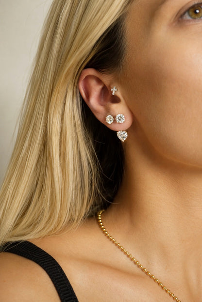 Brinco Heart Majesty | Moissanite
