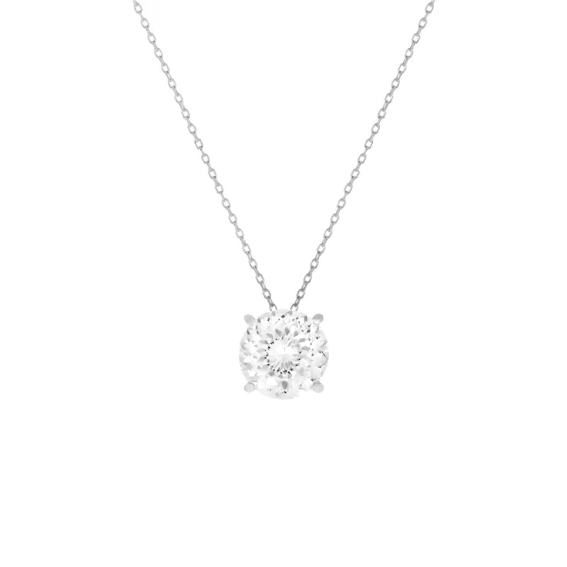 Colar Ponto de Luz 8mm |  Moissanite -  Lapidação Portuguesa