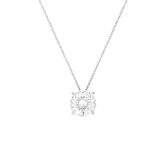 Colar Ponto de Luz 8mm |  Moissanite -  Lapidação Portuguesa